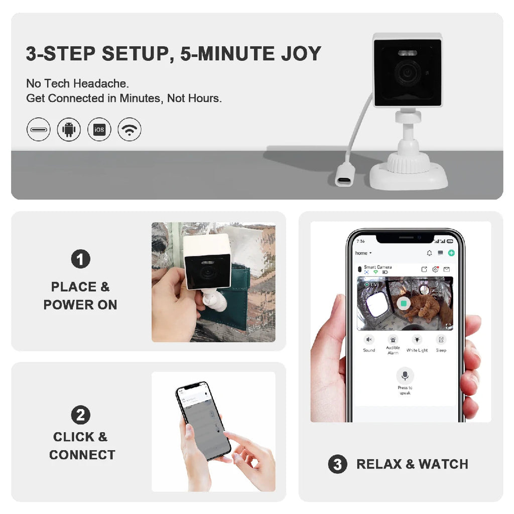 2025 Tall Classic Box Heated Cat House With Camera – Large