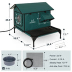 2025 Porch Roof Heated Cat House